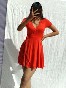 Chic A line Wrap Mini Dress