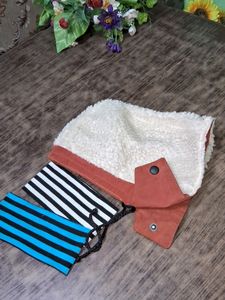 Unique Orange &amp; Striped Beanie