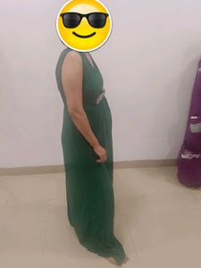 Elegant Green Maxi Dress