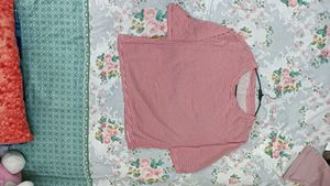 Red Strip Crop Top