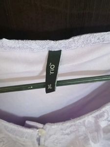 Lavender Lace Ruffle Top