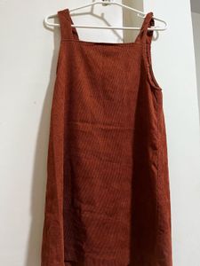 Rust Overall Dress : Feels Like A Burnt Orange
