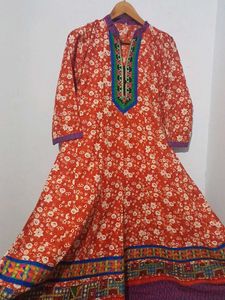 Fulkari And Stone Work Anarkali