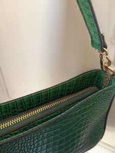 Accessorize London  Green Croc Pattern Handbag