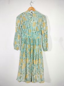Mint Green Floral Print Dresses (Women's)