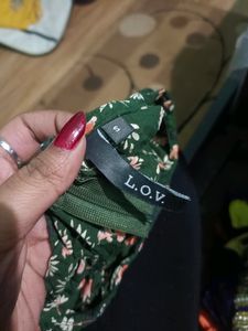 Olive Floral Printed Dress