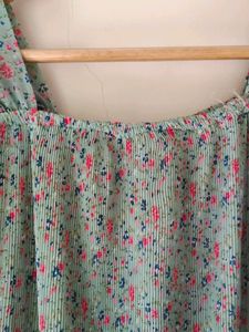 Floral Square Neck Top