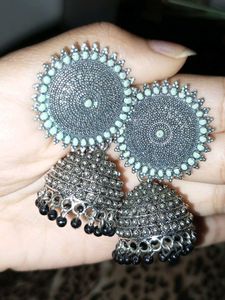Silver Jhumka 🤍