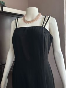 Solid Black A line dress