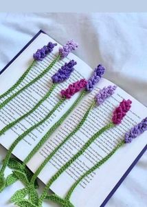 Crochet Lavender Bookmarks - Handmade