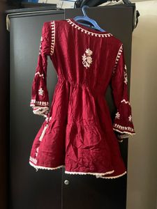 Boho Embroidered Mini Dress