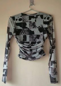 Printed Gathered Top