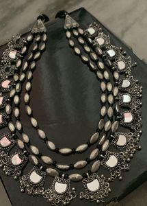 Long Oxidized Rani Har