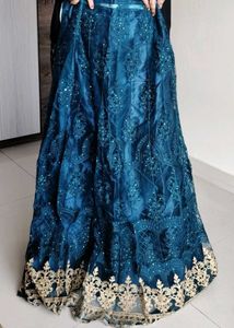 Blue Stitched Lehanga