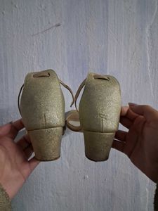 Gold Ankle Strap Heels