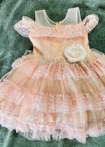 Enfance Peach Party Dress