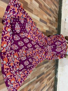 Anarkali Kurti with Bottom and Dupatta