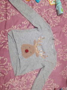 Women Cute Reindeer Christmas Warm Sweater