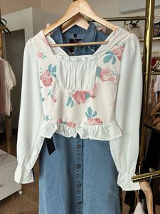 Corset Style Floral Print Top