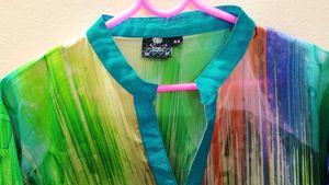 🌈Multi Clr Pakistani Style Full Length Kurti