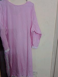 Pink Embroidered Kurti
