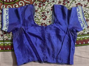 Blue Silk Saree &amp; Blouse