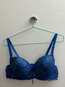 Blue Lace Bra And Panty Both