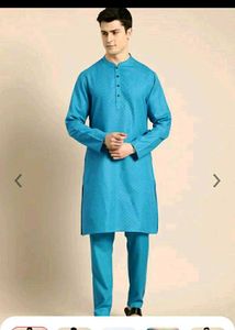 Firozi 💙 Geometric Print Kurta Set