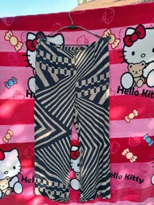 Patterned Casual Strai ght Korean  Pants