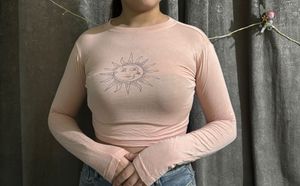 Cute Sun Graphic Long Sleeve Top