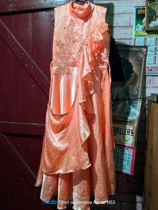 Elegant Ethnic Peach Gown 🎀