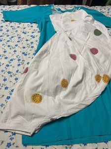 Blue Kurti With Patiala