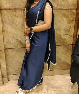 Elegant Navy Blue Saree