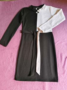 Two-Tone Midi Dress