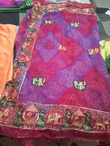 Ethnic Bandhej Saree