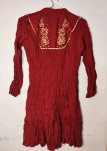 Dark Red Kurta