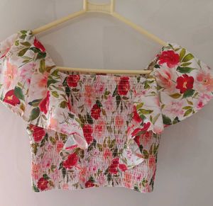 Floral Flutter Sleeve top with pant