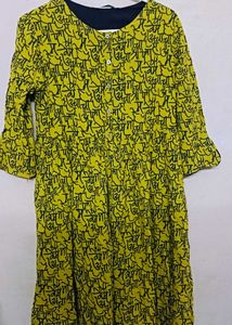 Yellow Print Dress