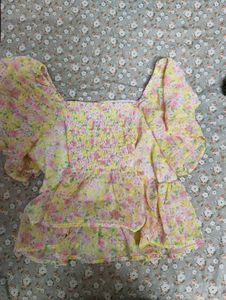 Floral Puff Sleeve Top