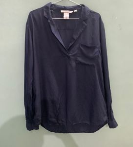 H&M Linen V Neck Shirt