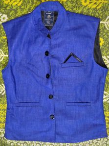 Blue Ethnic Jacket/ Nehru Jacket