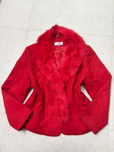 Free Shipping 📦Red Fur Jacket🧑‍🎄❤️
