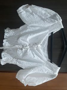 Puff Sleeves Crop Top Size _ S To L