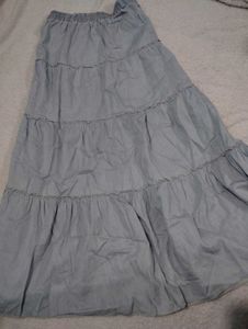 Tiered Denim Skirt