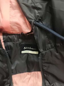 Pink,Navy Blue Hooded Light Weight Bomber Jacket