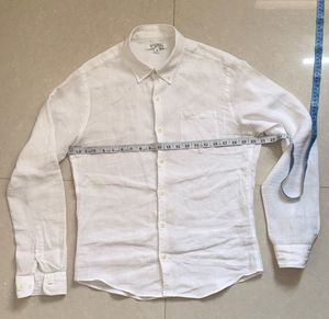 TOPTEN LINEN WHITE SHIRT