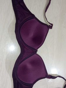 purple lightly padded bra