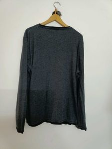 Men's Charcoal Black Long Sleeve T-Shirt by H&M