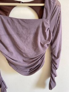 viral v neck mesh top