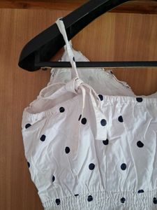 Polka Dot White Tank Top